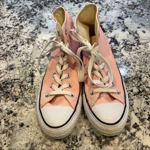 Converse All Star Canvas High Tops Pink Womens Size 8 Mens Size 6